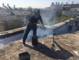 איטום גג באמצעות זפת חם - חברת "כתר איטום וזיפות גגות"